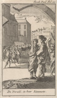 Procession with a jester in the foreground, Caspar Luyken, Jan Claesz ten Hoorn, 1699
