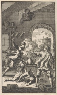 Murder by Cardinal Del Monte, 1560, Jan Luyken, 1699