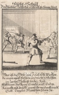 Fencing school, Caspar Luyken, Anonymous, 1711