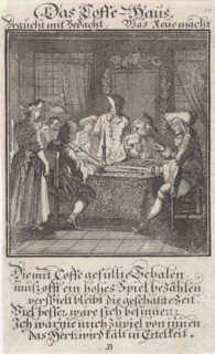 Coffee house, Caspar Luyken, Anonymous, 1711