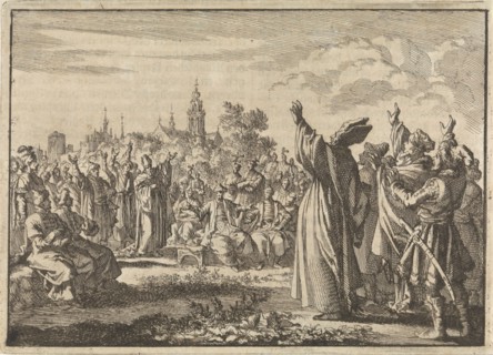 Polish Parliament where one party proclaims Augustus II the Strong as king and the other party