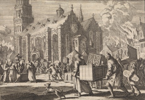 Residents of Spiers bringing in good faith their furniture to the Cathedral where they are then