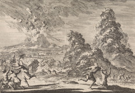 Earthquake in Ambon, Indonesia, 1674, Jan Luyken, Pieter van der Aa I, 1698
