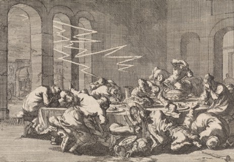 In the Polish village Perzyn 23 people are killed by a lightning strike during a christening, 1676,
