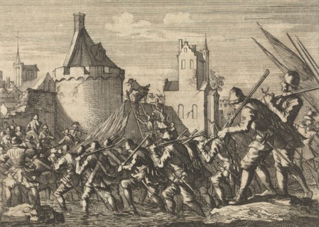Goch conquered from the Spaniards by Charles Lambert, governor of Nijmegen, 1625, Germany