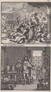 Invasion of the Temple by Pompey's soldiers, Jan Luyken, Barent Visscher, Andries van Damme, 1698