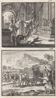 Ark of the Covenant in the temple of Dagon, Return of the Ark of the Covenant, Jan Luyken, Barent