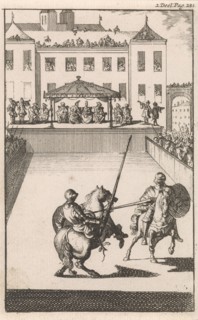 Duel between Don Clarazel and the Sun Knight, Caspar Luyken, Johannes Broersz, Nathanael Holbeex,