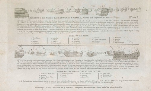 Legend to accompany the prints of the Battle of Kamperduin, 1797 Camperduin, The Netherlands