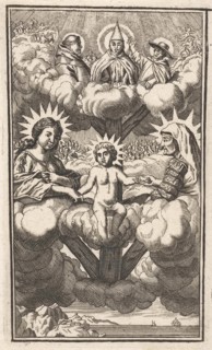 The Virgin and Child with St. Anne, print maker: Anonymous, Samuel van Hoogstraten, Philip Verbeek,