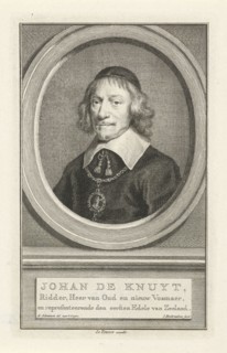 Portrait of Johan de Knuyt, Jacob Houbraken, Isaak Tirion, 1749 - 1759