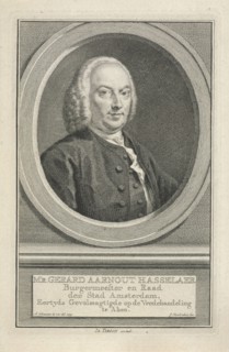 Portrait of Gerard Aarnout Hasselaer, Jacob Houbraken, Isaak Tirion, 1759