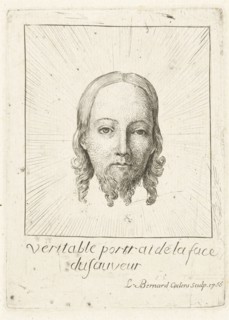 Head of Christ in glory, print maker: Louis Bernard Coclers, Jan van Eyck possibly, 1756