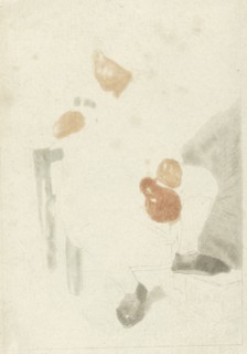 Seated farmer with pitcher, Cornelis Ploos van Amstel, 1763 - 1768