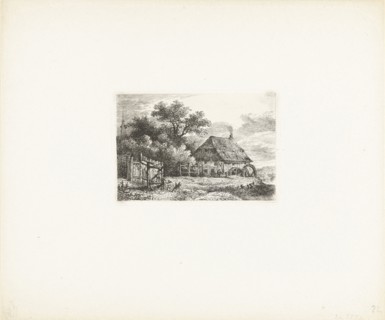 Landscape with watermill, Pieter Casper Christ, c. 1860 - c. 1870