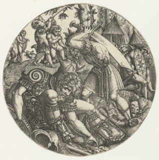 David and Goliath, Monogrammist AC (16e eeuw), 1520 - 1562