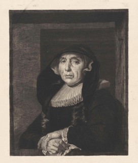 Portrait of an old woman, known as Bayken van Bracht, print maker: Willem Steelink II, Govert