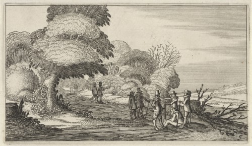 Hikers in a landscape, Gillis van Scheyndel I, Anonymous, Claes Jansz. Visscher II, 1624