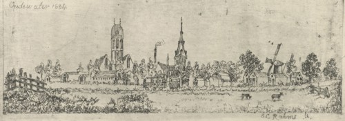 View of Oudewater, The Netherlands, Eberhard Cornelis Rahms, 1884