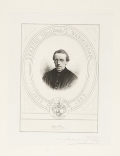 Portrait of H.J.J. Prenger, print maker: Petrus Johannes Arendzen, 1889