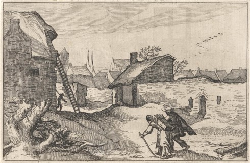 Farm in a city, Claes Jansz. Visscher (II), Abraham Bloemaert, BoÃ«tius Adamsz. Bolswert, 1620