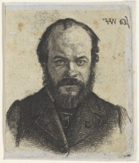 Portrait of Jan Weissenbruch, Frederik Hendrik Weissenbruch, 1863