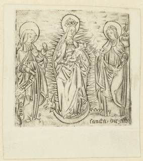 Madonna with Saint Anna and Brigitta, Anonymous, 1470 - 1490