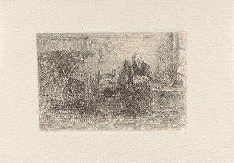 Interior with old woman, Jozef IsraÃ«ls, 1835 - 1911