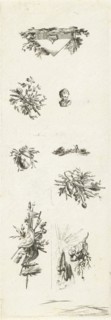 Leaf with eight vignettes, Willem Bilderdijk, 1766 - 1785