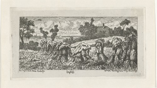 Landscape with sheaves, Joseph Hartogensis, Charles Rochussen, 1856
