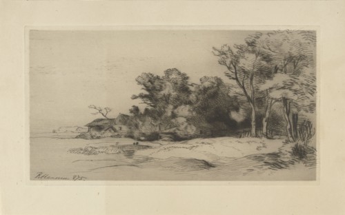 Landscape with farm, print maker: Remigius Adrianus Haanen, 1875