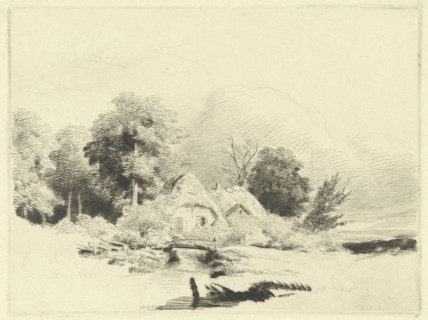 Farm at a small bridge, Remigius Adrianus Haanen c. 1827 - 1888, Remigius Adrianus Haanen, c. 1827