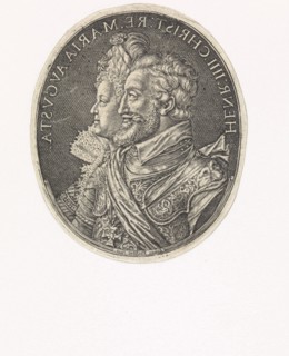 Double portrait of Henry IV and Marie de 'Medici, Simon van de Passe, 1605 - 1647