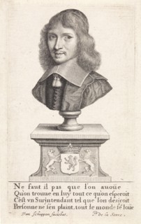 Portrait of Nicolas Foucquet, Pieter van Schuppen, P. de la Serre, 1655 - 1703