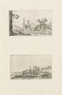 Ruin converted to a farmhouse and hikers in the dunes, Gillis Scheyndel I, 1605-1653