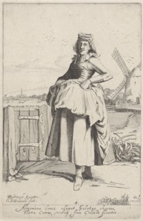 Girl from Alkmaar, The Netherlands, Gillis van Scheyndel (I), Hendrick Hondius (I), 1620 - 1624