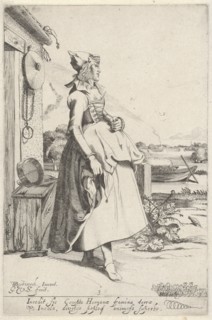 Girl from Hoorn, sideways, The Netherlands, Gillis van Scheyndel (I), Clement de Jonghe, 1645 -