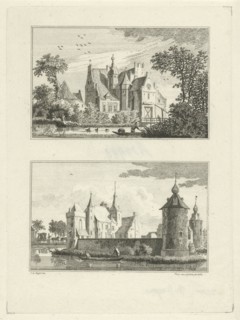 Halsaf Castle and Castle Grondstein, The Netherlands, 1745, Paulus van Liender, 1762