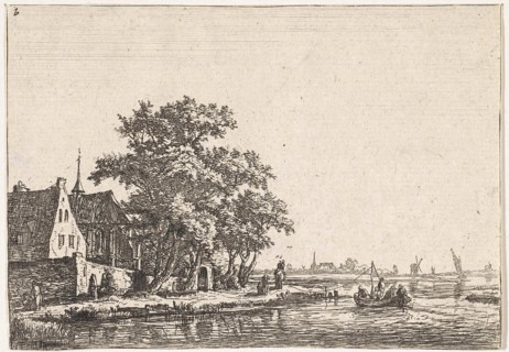 Church on the water, Anthonie Waterloo, Basan et Poignant, Pierre FranÃ§ois Basan, 1630 - 1663