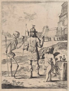 Fable of Cupido, Death and Reputation. Dirk Stoop, John Ogilby, 1665