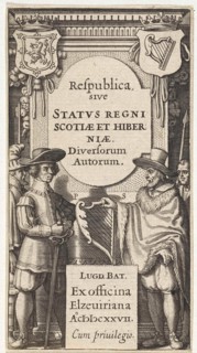 Two men with a harp, Pieter Serwouters, Bonaventure Elzevier, Abraham Elzevier I 1627