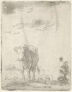 Landscape with cow, Pieter Janson, 1780 - 1851