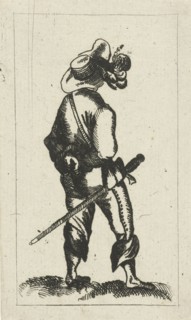 Man with sword on the Rear View, Cornelis Adrianus van Hoogstraten, 1757 - 1824