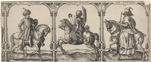 Three equestrian portraits, print maker: Claes Jansz. Visscher II, 1596 - 1630