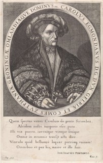 Portrait of Charles of Egmond, Paul de Zetter, Johannes Isacius Pontanus, 1639