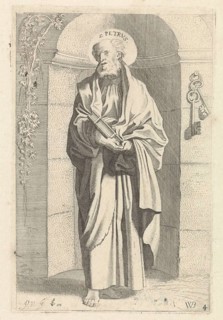 St. Peter, print maker: Jan van de Velde II, Willem Pietersz. Buytewech, Claes Jansz. Visscher II,