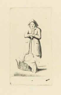 Baker with basket of breads, Marie Lambertine Coclers, 1776-1815