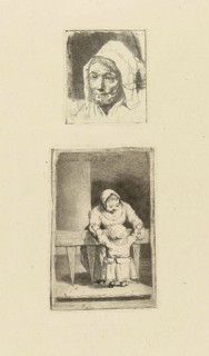 Female Head and maid with grandchild, Marie Lambertine Coclers, 1785