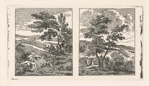 Two landscapes, Jan Matthias Cok, 1735 - 1771