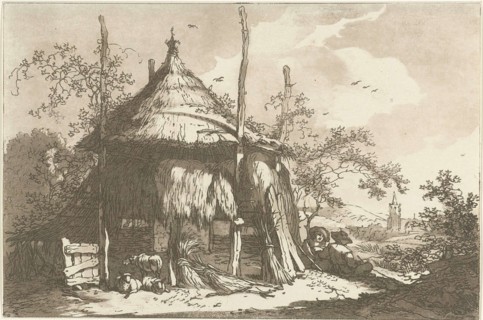 Shepherds in a haystack, Hendrik Meijer, Timothy Sheldrake, 1789 - 1793